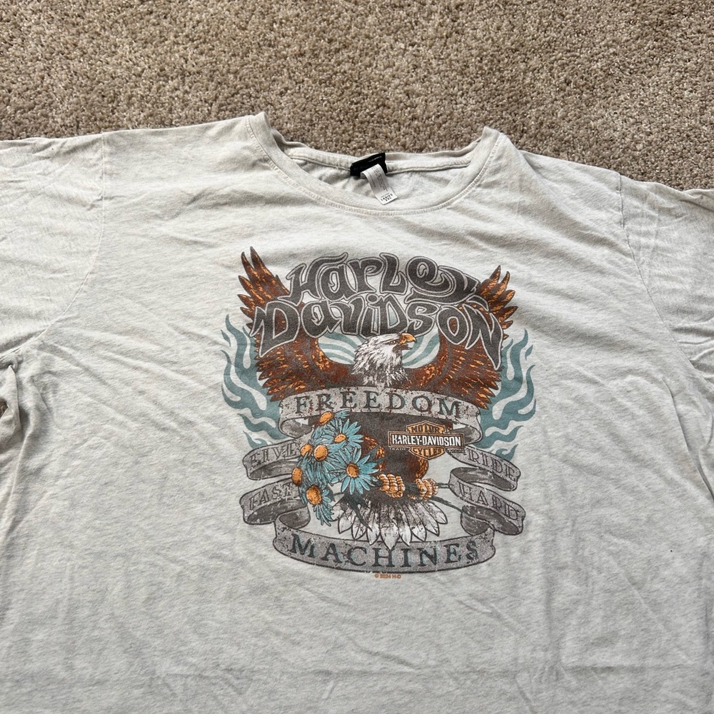 Harley-Davidson Heathered Cream Graphic T-Shirt